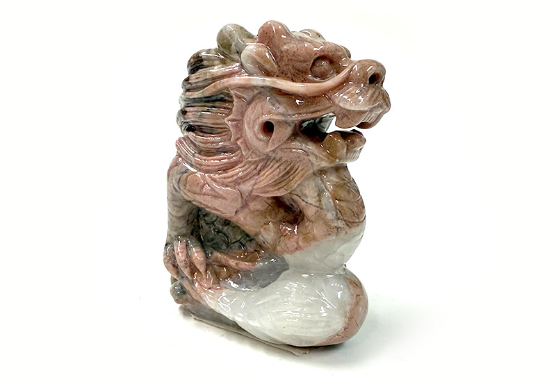 玫瑰石動物擺件(大)-龍